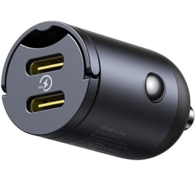 Автомобільний Зарядний Пристрій Baseus Tiny Star Mini Car (C00035001121-03) 2Type-C/30W/PD (black)