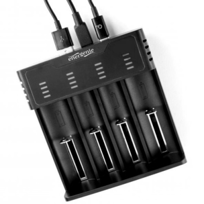 зарядний пристрій energenie bc-usb-02 (18650,aa,aaa та ін.) 