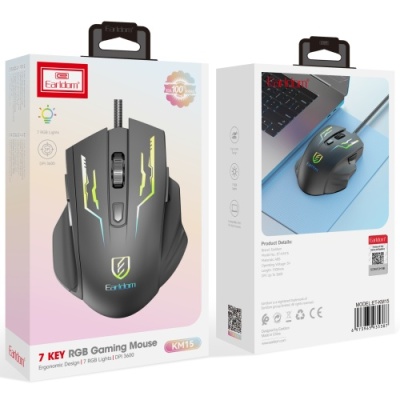 мишка дротова earldom et-km15 gaming (чорний) 