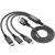 кабель hoco x76 3in1 usb - (lightning+microusb+type-c) 2.0a/1m (чорний) 