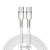 кабель baseus cafule metal (pd) type-c - type-c 100w 5a/2m (catjk-d02) (white) 