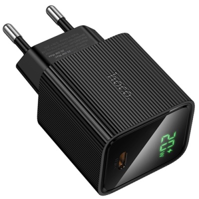 мережевий зарядний пристрій hoco cs82a 1type-c/20w/pd (чорний) 