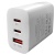 мережевий зарядний пристрій hoco dc40 1usb/18w/qc3.0 + 2type-c/65w/pd (білий) 