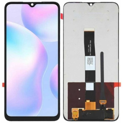 дисплей для xiaomi redmi 9a/redmi 9c в зборі з сенсором та рамкою midnight black service orig