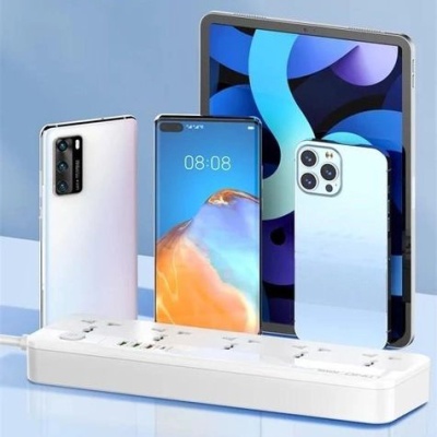 мережевий подовжувач ldnio sc5415 5 universal ports /1 pd/1 qc/2 auto id 2m (білий) 