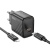 мережевий зарядний пристрій hoco cs22a 1type-c/30w/pd + (type-c - lightning) (чорний) 