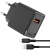 мережевий зарядний пристрій earldom es-eu45m 1usb/18w/qc3.0 + (usb - micro) (чорний) 