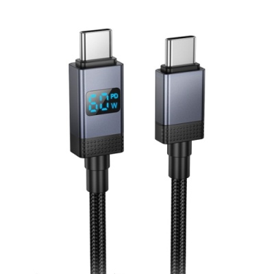 кабель hoco x118 type-c - type-c 60w/1m (чорний) 