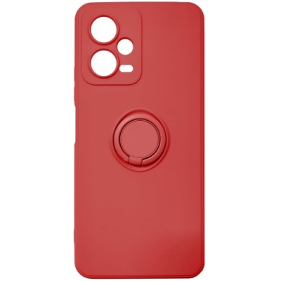 Купить силіконовий чохол soft silicone casevsmagnet ring для xiaomi redmi note 12 5g/poco x5 5g - red онлайн