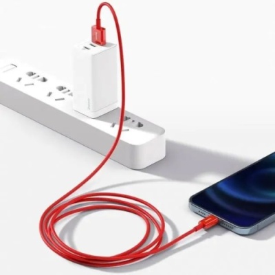 кабель baseus superior series usb - lightning 2.4a/1m (calys-a09) (red) 