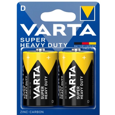 батарейка varta r20 super heavy duty (2шт) 