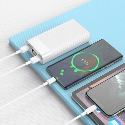 додаткова батарея power bank hoco j85 20000mah (білий) 