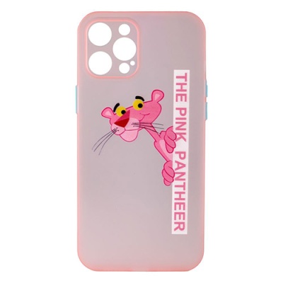 Купить чохол tpu ultra-thin matt kaws/pink panther design для apple iphone 12 pro max (05) - pink онлайн