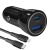 Автомобільний Зарядний Пристрій Ridea RCC-30115 QPow 1USB/1USB-C PD/QC 30W+Type-C to Lightning (Чорний)