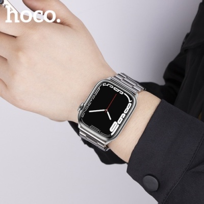 ремінець hoco wa10 для apple watch 1-11/ultra (42/44/45/49mm) (silver) 