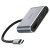 usb hub hoco hb30 type-c eco type-c multi-function converter(hdtv+vga+usb3.0+pd) metal grey 