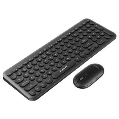 клавіатура безпровідна + миша havit hv-kb254 gcm black (низькі і тихі клавіші) 
