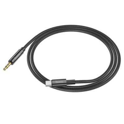 кабель aux hoco upa19 3.5mm(male) - type-c(male) 1m (чорний) 