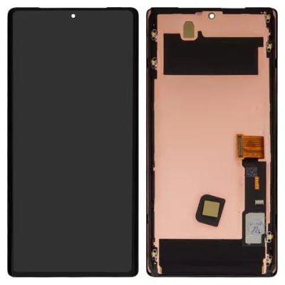 дисплей для google pixel 6 pro, чорний, з рамкою, high copy, (oled) 