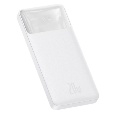 додаткова батарея power bank baseus bipow digital display 20w 20000mah overseas edition white (ppbd050502) 