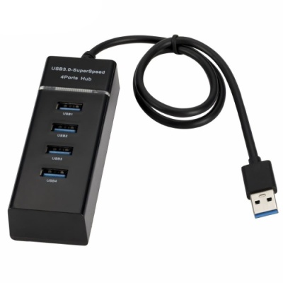 usb hub hi-speed 4 usb 3.0 (30см) (чорний) 