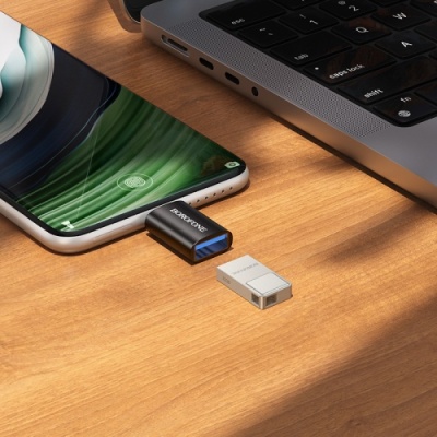 перехідник borofone bv26c type-c - usb 3.0 (чорний) 