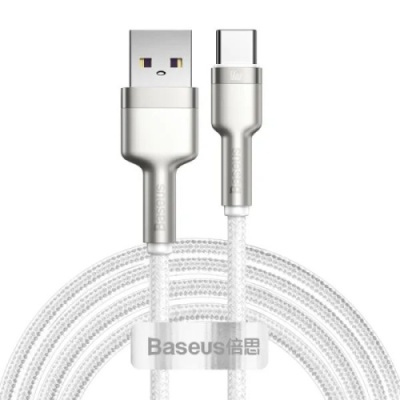 кабель baseus cafule metal usb - type-c 66w/2m (cakf000202) (white) 