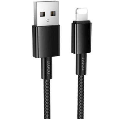 кабель hoco x119 usb - lightning 2.4a/1m (чорний) 