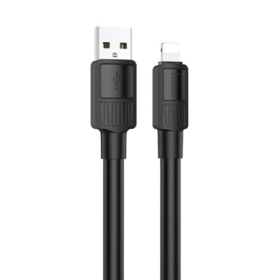 кабель hoco x84 solid usb - lightning 2.4a/1m (чорний) 
