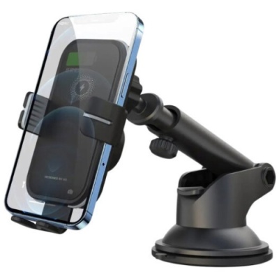 Автотримач XO WX-027 Wireless Charger 15W (Чорний)