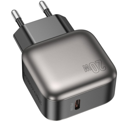 мережевий зарядний пристрій borofone bas53a 1type-c/20w/pd (чорний) 