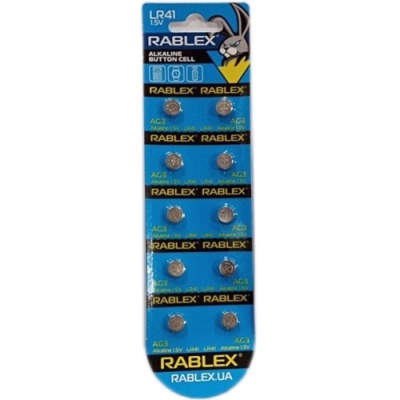 батарейка rablex ag3, lr41 (10шт) 