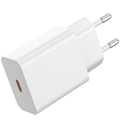 мережевий зарядний пристрій xo l126 1type-c/20w/pd + (type-c - lightning) white 