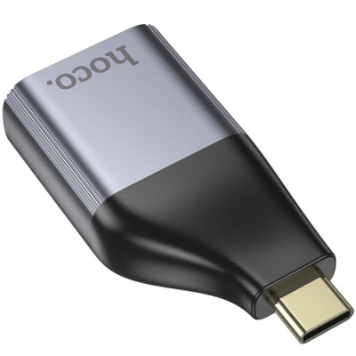 перехідник hoco ua35 type-c to rj45 10/100mbps (сiрий) 