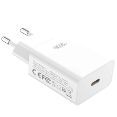 мережевий зарядний пристрій xo l126 1type-c/20w/pd (білий) 