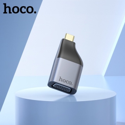 перехідник hoco ua34 type-c to vga 2k 60hz (сiрий) 