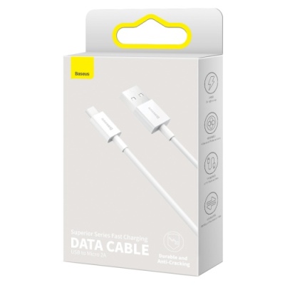 кабель baseus superior series usb - microusb 2.0a/2m (camys-a02) (white) 
