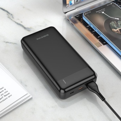 додаткова батарея power bank borofone bj19a 20000mah pd+qc3.0 (чорний) 