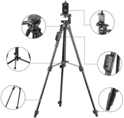 штатив neepho np-8810 (не знімний майданчик+тримач/bt-пульт/чохол/50-150см) (чорний) 