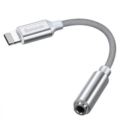перехідник baseus lightning(male) - 3.5mm(female) headphone jack adapter (call03-02) (білий) 
