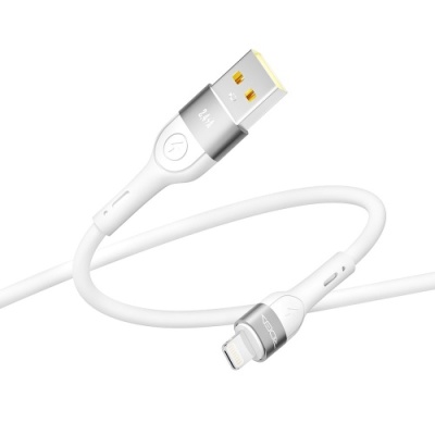 кабель ridea rc-xs51 x-silicone usb - lightning 12w 1.2m (бiлий) 