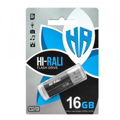 usb флеш-накопичувач hi-rali rocket 16gb (чорний) 