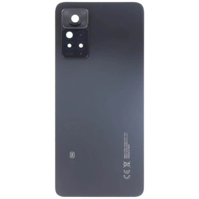 задня кришка для xiaomi redmi note 11 pro, black (з склом камери)