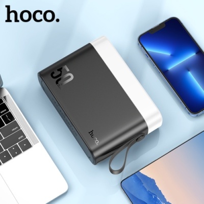додаткова батарея power bank hoco j94a overlord pd20w+qc3.0 22.5w 50000 mah (чорний) 