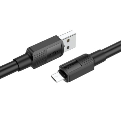 кабель hoco x84 solid usb - microusb 2.4a/1m (чорний) 