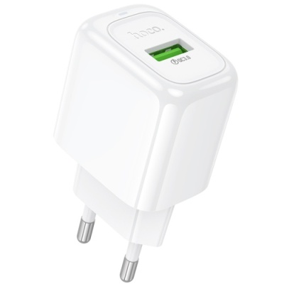 мережевий зарядний пристрій hoco cs52a 1usb/18w/qc3.0 (білий) 