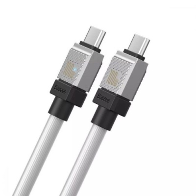 кабель baseus coolplay series (pd) type-c - type-c 100w/2m (cakw000302) (white) 