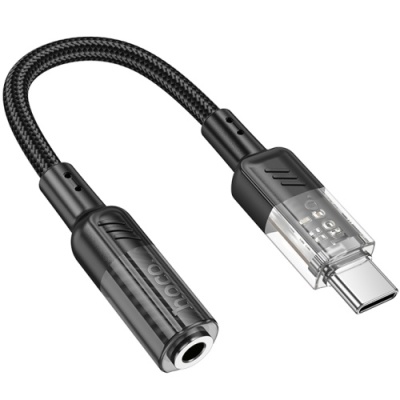 перехідник hoco ls37 type-c - aux (3.5mm)(female) (чорний) 