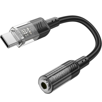 перехідник hoco ls37 type-c - aux (3.5mm)(female) (чорний) 