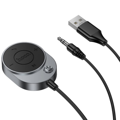 Bluetooth аудіо ресівер Hoco E150 (сірий)